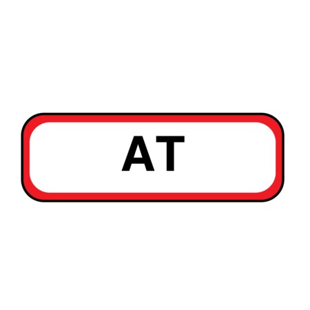 Nevs Position Labels - AT 1/2" x 1-1/2" White w/Red & Black XP-077